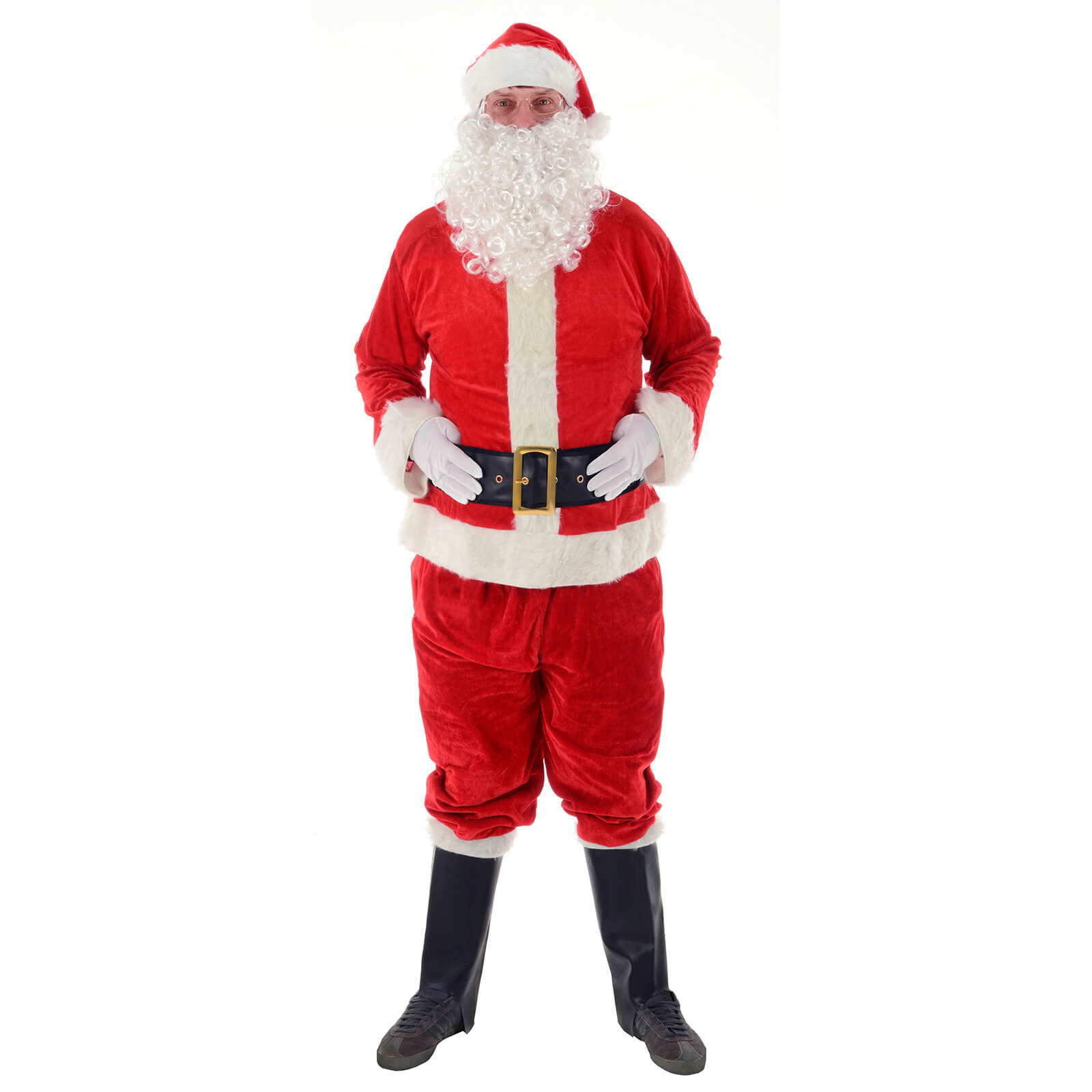 Mr Crimbo Deluxe Santa Suit Father Christmas Costume - MrCrimbo.co.uk -XS7097 - One Size -santa